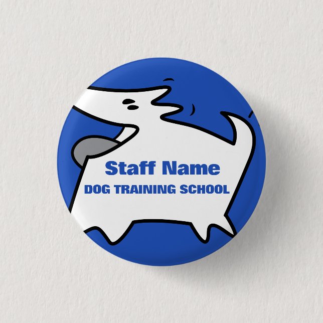 Dog Training School Button (Front)