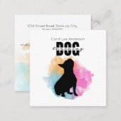 Dog training square business card (Front/Back)