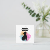 Dog training square business card (Standing Front)