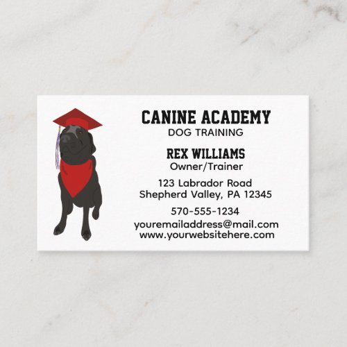 Dog Training Trainer Obedience School  Business Card