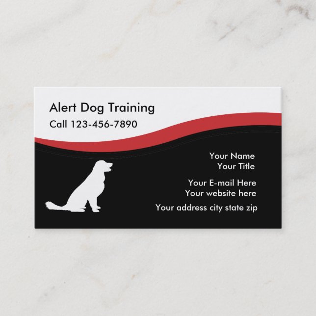 Dog Traning Business Cards (Front)