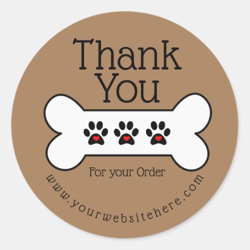 Dog Treat Bakery Business  Custom Classic Round Sticker