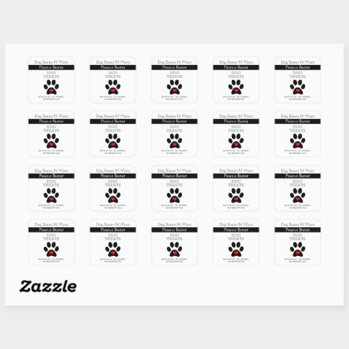 Dog Treat Business Dog Treat Labels Zazzle