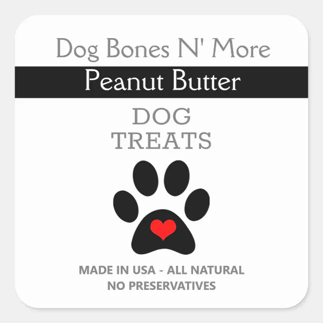 Dog Treat Business Dog Treat Labels Zazzle