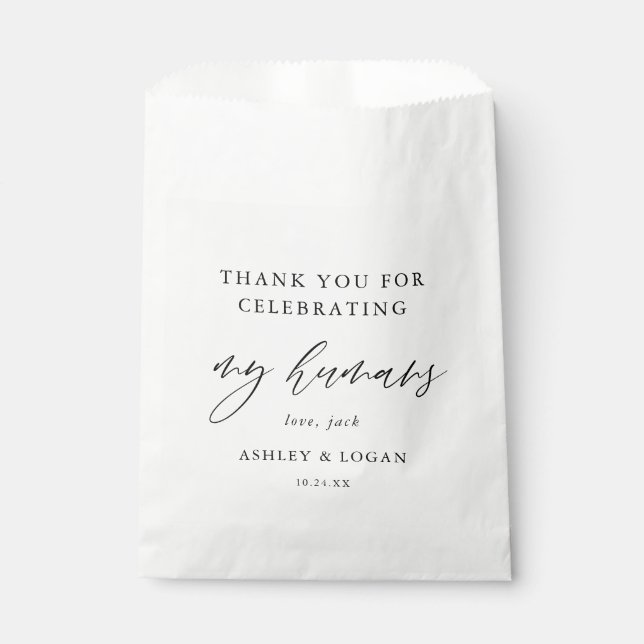 Dog Treat Favor Bags Pet Wedding Favor Bags (Front)