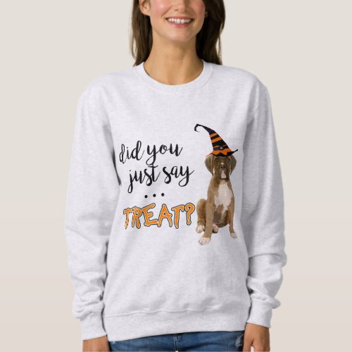 Dog Treat Halloween  _ Boxer Puppy Sweatshirt