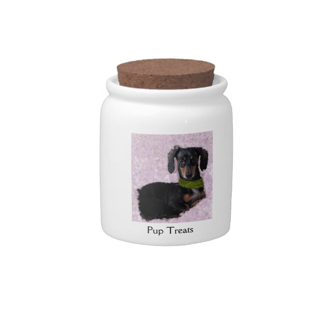 Dog Treat Jar Daschund (Front)