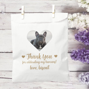 Dog Treat Photo Wedding Favor Bag
