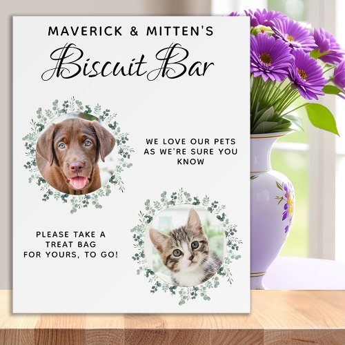 Dog Treat Wedding Favor Biscuit Bar Pet Photo Foam Board