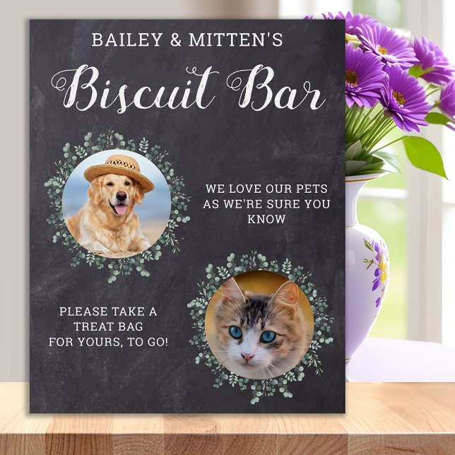 Dog Treat Wedding Favor Sign Biscuit Bar Pet Photo (Creator Uploaded)