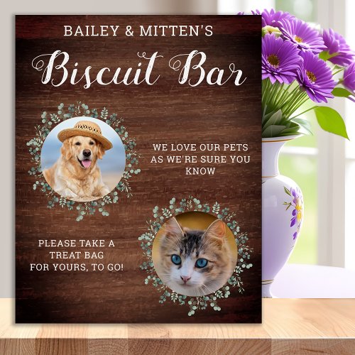 Dog Treat Wedding Favor Sign Pet Photo Biscuit Bar