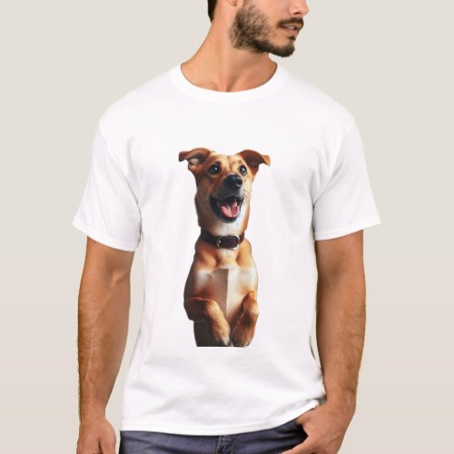 Dog Treat With A Joyful hopeful Smile T_Shirt