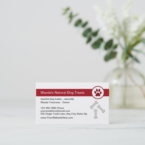 Dog Treats Business Card Zazzle
