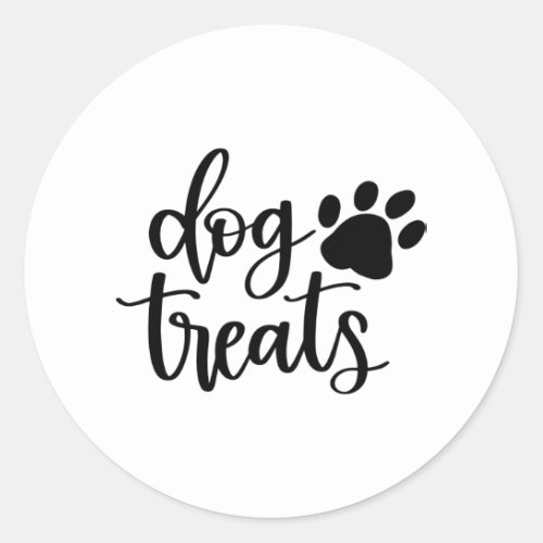 dog treats classic round sticker