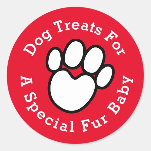 DOG TREATS Pet Food Classic Round Sticker