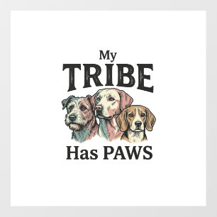 Dog Tribe Has Paws Vintage Engraving Design_1 Floor Decals