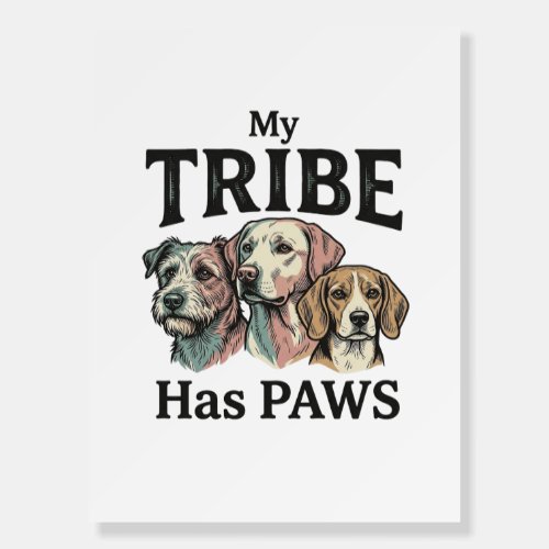 Dog Tribe Has Paws Vintage Engraving Design_1 Foam Board