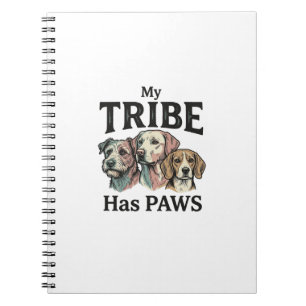 Dog Tribe Has Paws Vintage Engraving Design_1 Notebook
