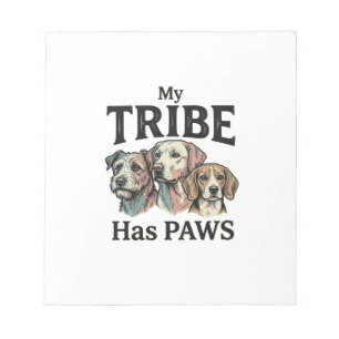 Dog Tribe Has Paws Vintage Engraving Design_1 Notepad