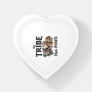 Dog Tribe Has Paws Vintage Engraving Design_1 Paperweight