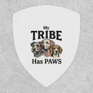 Dog Tribe Has Paws Vintage Engraving Design_1 Patch
