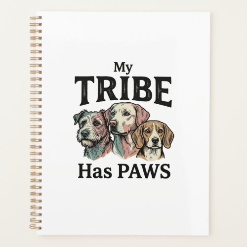 Dog Tribe Has Paws Vintage Engraving Design_1 Planner
