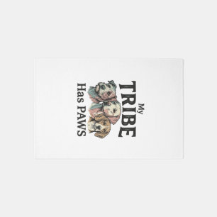 Dog Tribe Has Paws Vintage Engraving Design_1 Rug