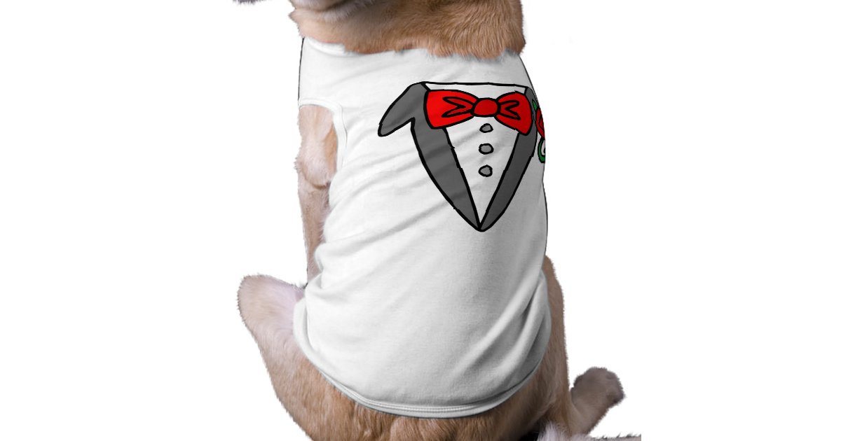 Dog Tuxedo tshirt Zazzle