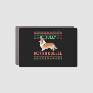 Dog Ugly Christmas Sweater Be Jolly With A Rough C Car Magnet