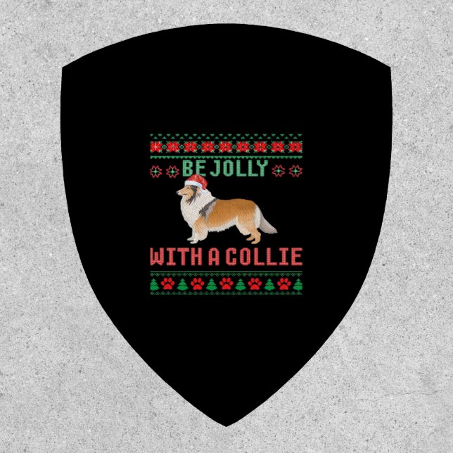 Dog Ugly Christmas Sweater Be Jolly With A Rough C Patch (Front)