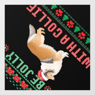 Dog Ugly Christmas Sweater Be Jolly With A Rough C Wall Decal