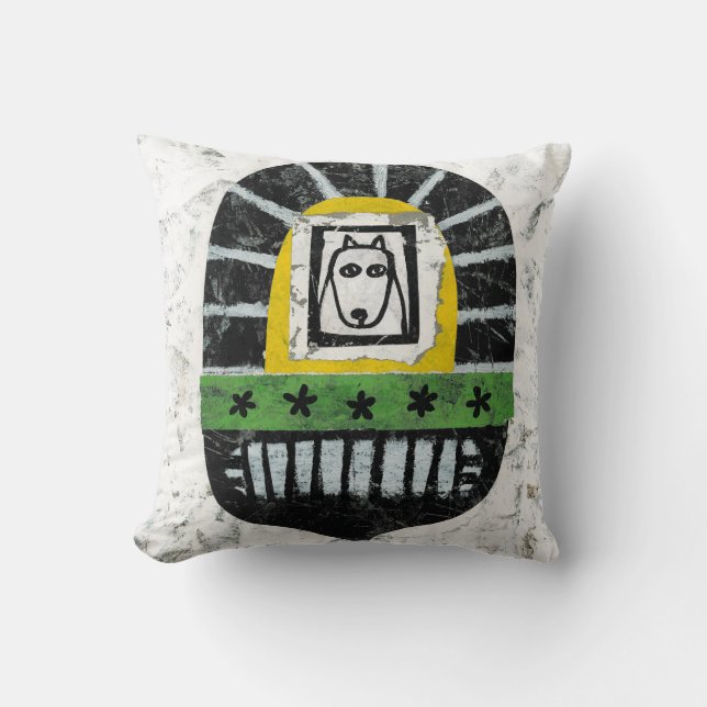 Dog Under The Bridge Throw Pillow (Front)
