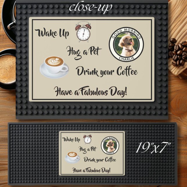 Dog Unique Home Coffee Bar Mat Pet Photo (Creator Uploaded)
