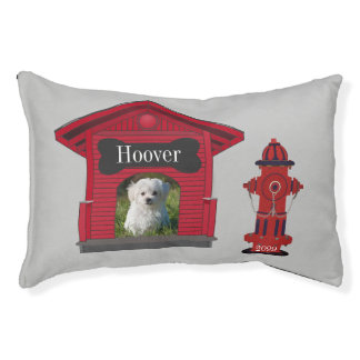 Dog Upload Photo Dog House w Fire Hydrant Pet Bed