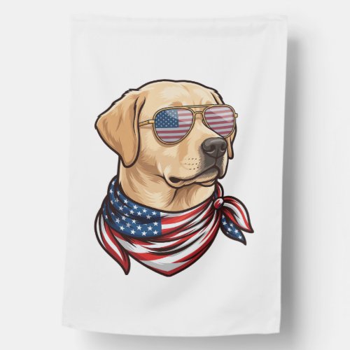 Dog Usa Flag Sunglasses Bandana