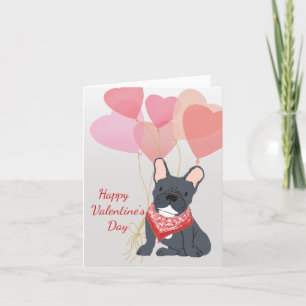 Dog Valentine Card From French Bulldog Balloons