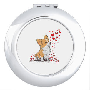 Dog Valentine Cute Corgi Valentine s Day Compact Mirror