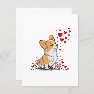 Dog Valentine Cute Corgi Valentine s Day Enclosure Card