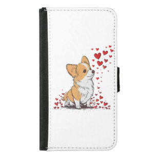 Dog Valentine Cute Corgi Valentine s Day Samsung Galaxy S5 Wallet Case