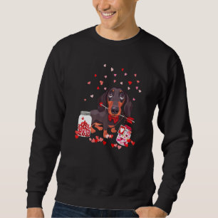 Dog Valentine Cute Dachshund Valentine's Day 1 Sweatshirt