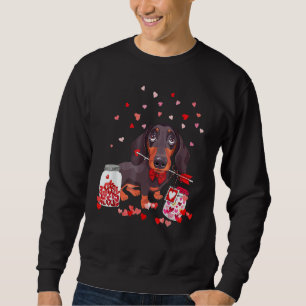 Dog Valentine Cute Dachshund Valentine's Day Sweatshirt