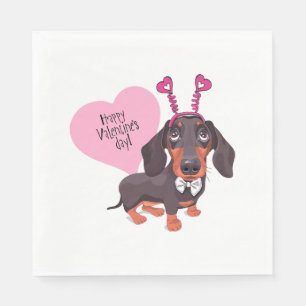 Dog Valentine s Day Napkins