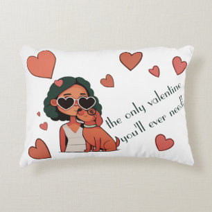 Dog Valentine Tote Bag Accent Pillow