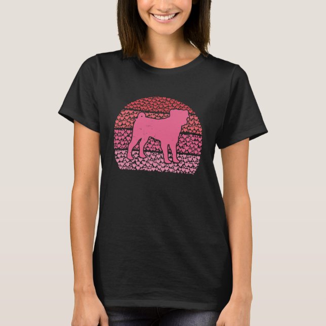 Dog Valentine's Day My Dog Is My Valentine Heart P T-Shirt (Front)