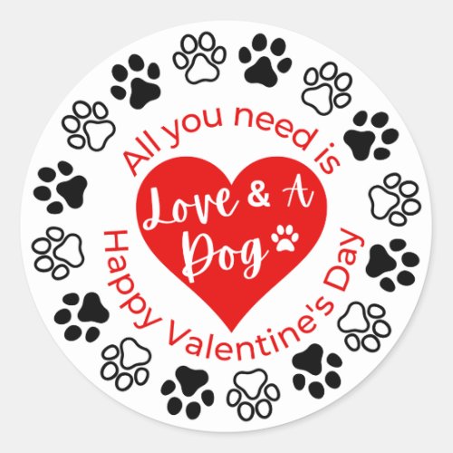 Dog Valentines Day Sticker