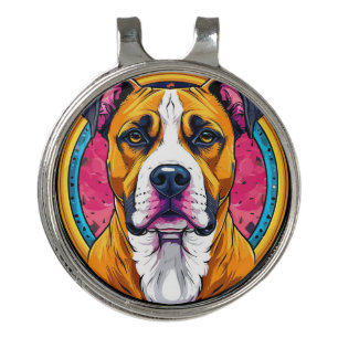 Dog Vector Illustration Golf Hat Clip