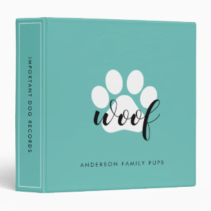 Dog Vet, Medical and Vaccination Records Binder