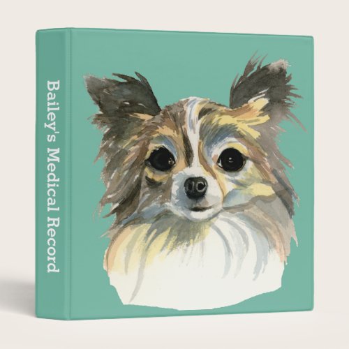 Dog Vet Record Organizer | Chihuahua Art 3 Ring Binder Dog Vet Record Organizer | Chihuahua Art 3 Ring Binder