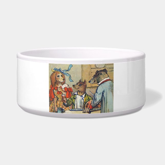 Dog Victorian Dinner Dress Doggy Bowl (Front)