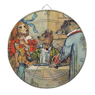 Dog Victorian Dinner Dress Doggy Dartboard